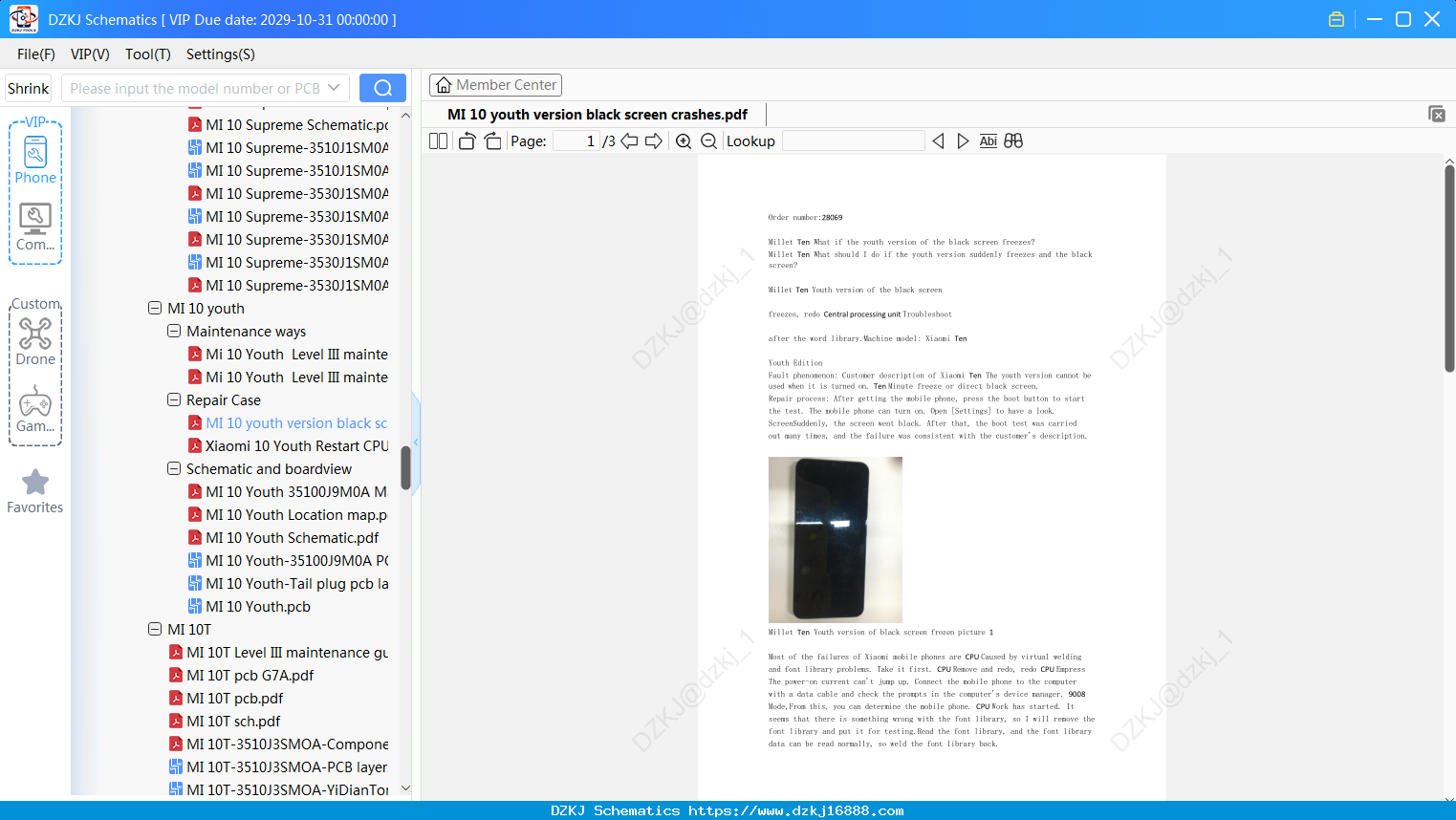 XiaoMi MI 10 Youth Version Black Screen Crashes